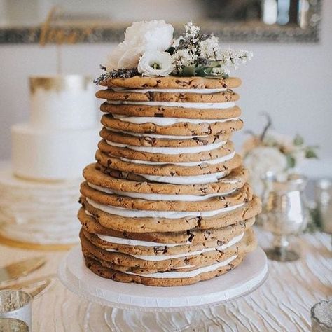 Cookie Wedding Cake, Cookie Wedding, Wedding Cake Alternatives, Rustic Wedding Decorations, Traditional Wedding Cake, Torte Cupcake, Wedding Dessert, Nontraditional Wedding, Wedding Desserts