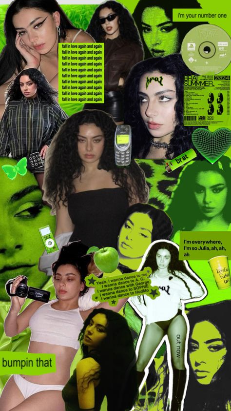 Brat Aesthetic 🍏 Charli XCX Wallpaper Inspiration #bratsummer #brat #charliexcx #charlixcx #bratcore #wallpaper #charlixcxbrat #360 #fyp #music Charli Xcx Wallpaper, Brat Aesthetic, Scrapbook Themes, Chanel Art, Wallpaper Inspiration, Brat Style, Future Style, Falling In Love Again, Everything And Nothing