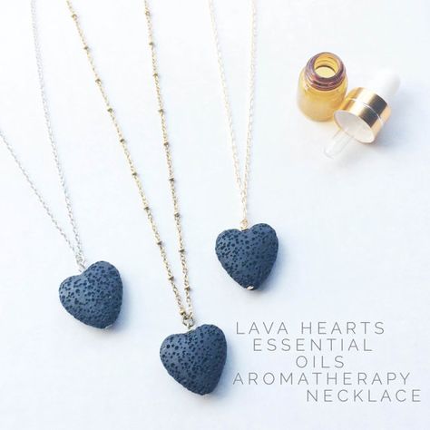 LAVA Rock diffuser jewelry for essential oils  lava heart Lava Rock Jewelry, Rock Pendant, Necklaces Black, Oil Diffuser Necklace, Rock Necklace, Essential Oil Necklace Diffuser, Diffuser Jewelry, Diffuser Necklace, Gold Heart Necklace