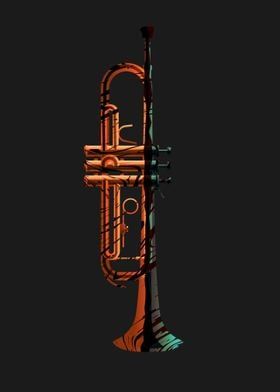 Trumpet Painting, Brass Musical Instruments, Musical Art, Trumpets, Musical Instrument, Metal Poster Displate, Music Art, Musical Instruments, Metal Posters Design