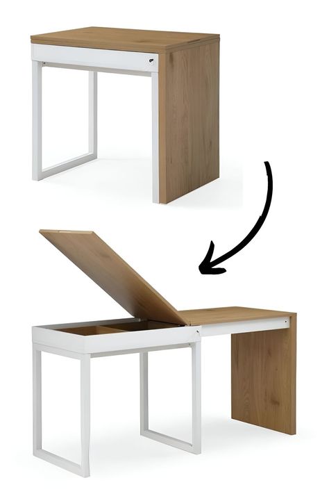 sharpen extendable desk 1 - 25 Gorgeous Desks for Your Small Space (2023) Desk For Study, Extendable Desk, Collapsible Desk, Expandable Desk, Floating Shelf With Drawer, Fold Out Desk, Cottagecore Living, Double Desk, Desks For Small Spaces