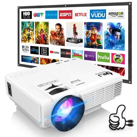 "About this item - PORTABLE LED VIDEO PROJECTOR: To meet our customer's new needs, projector has improved the brightness, contrast ratio of the projector. Enjoy the great movies outside with your family in your yard. - HIGHEST 1080P RESOLUTIONS SUPPORTED: Supported resolution:1920*1080, Aspect Ratio: 4:3/16:9, Contrast Ratio: 2000:1, Lamp lifetime: 40000 hours, Watching Size: 32-176 with projector distance 1.5m-5m. [Note: not recommended for PPT, word, excel or business presentation.] - MULTIMED Gadgets Techniques, Home Movie Projector, Portable Projector Screen, Best Projector, Outdoor Projector, At Home Movie Theater, Mini Projector, Movie Projector, Home Theater Projectors