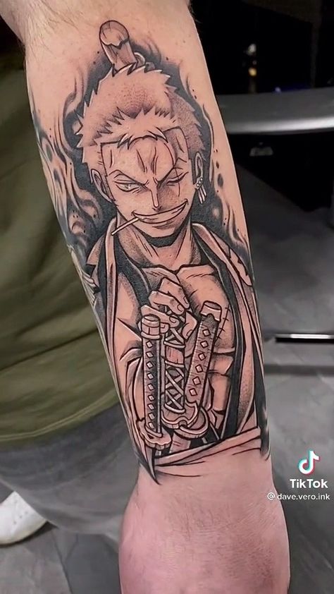 Zoro Tattoo, Naruto Tattoos, Ma Tattoo, Band Tattoo Designs, Tiger Tattoo Design, Epic Tattoo, One Piece Tattoos, Naruto Tattoo, Geek Tattoo