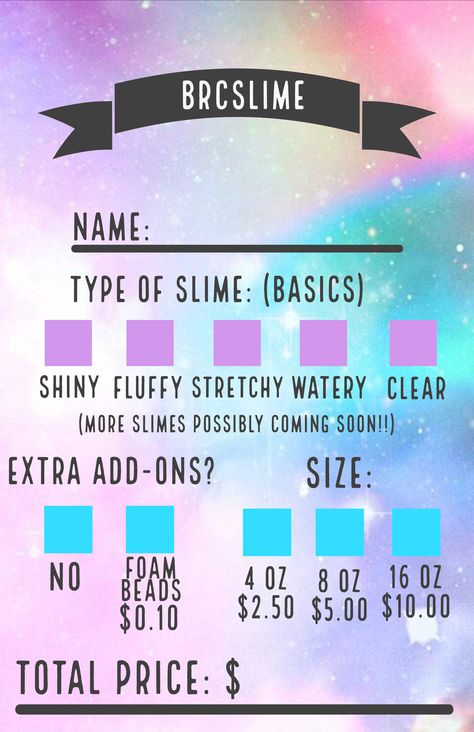 Business flyers for our slime! Slime Business Name Ideas, Slime Business Ideas, Slime Names, Slime Business, Types Of Slime, Slime Ideas, Shop Name Ideas, Business Poster