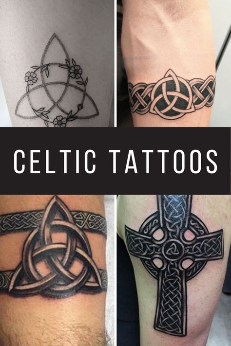 Celtic Tattoos For Women Scottish, Men’s Irish Tattoo, Celtic Arm Tattoo Men, Wiccan Tattoos For Men, Celtic Band Tattoo Design, Celtic Tattoo Designs Men, Celtic Trifecta Tattoo, Mens Celtic Tattoos, Irish Tattoo Ideas For Men