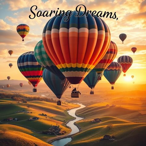 Dreamlike Hot Air Balloon Journey  #hotairballoon #adventure #sunset #countryside #art #poster Hot Air Balloon Sunset, Sunset Countryside, Hot Air Balloons Photography, Countryside Art, Balloons Photography, Balloon Painting, Hot Air Balloon, Air Balloon, Hot Air