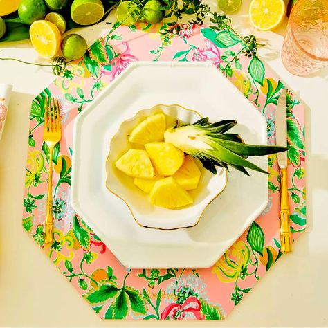 Reversible Placemats By Lilly Pulitzer. Set Of 8 Double Sided, Reversible Placemats. Measures 15"W 15"H. Coated Fiberboard. Imported. Please Note: Due To The Vibrancy Of Our Custom Colors, This Product's Color May Vary Slightly When Seen In Person. Banana Shop, 65th Anniversary, Birthday Treats, Printed Swim, Monogrammed Items, Monogram Letters, Personal Marketing, Girls Shopping, Lilly Pulitzer