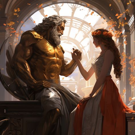 Greek Mythology Zeus And Hera, Zeus And Hera Fanart, Zeus And Hera Art, Zeus X Hera, Mythology Couples, Hera Greek Mythology, Greek Fanart, Hera Art, Hera And Zeus