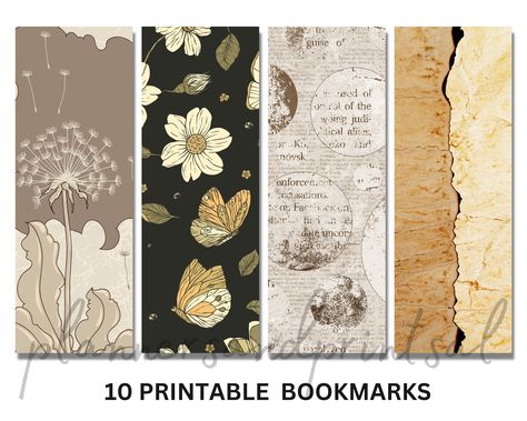 Printable Bookmark, Bookmark set of 10, Vintage print, Vintage bookmark, Digital bookmark, Cute bookmarks, Floral bookmark, Unique bookmarks This is a digital file download and no physical items will be sent. Nothing physical will be shipped. These bookmarks are for anyone who loves to read! After downloading you can print out as many copies as you like for personal use. You can print them at home or take the PDF to a printing shop. What you get: 10 different Bookmarks  1 x PDF Files in sizes: 2 x 6 in  1 x PDF A4 document  1 x PDF US letter Fits standard paper size 8.5x11 inch or A4 when printing. DETAILS:  You can print it on regular paper or on high quality Cardstock  Print, laminate and enjoy! Bookmarks will be emailed to the address registered to your Etsy account as a high quality di Printable Bookmarks Aesthetic Template, Aesthetic Book Marks Printable Vintage, Aesthetic Bookmarks Printable Vintage, Cute Printable Bookmarks, Bookmark Printable Aesthetic, Bookmarks Background, Bookmark Design Printables, Vintage Bookmarks Printable, Cute Bookmarks Printable