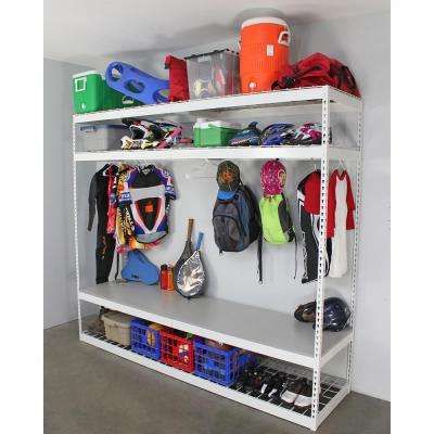 24 in. D x 96 in. H x 84 in. W 4-Shelf Freestanding Adjustable Sports Equipment Storage Rack Sport Equipment Storage, Sports Equipment Organization, Sports Equipment Storage, Garage Racking, Kayak Storage Rack, Sports Storage, Sport Equipment, Kayak Storage, Storage Products