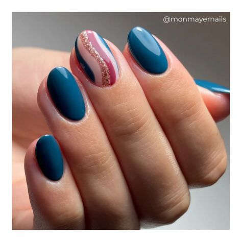 Teal Nails Ideas, Dark Teal Nails, Teal Nail Polish, Teal Nail Designs, Aqua Nails, Teal Nails, Confetti Nails, Marble Nail Designs, Gold Nail Polish