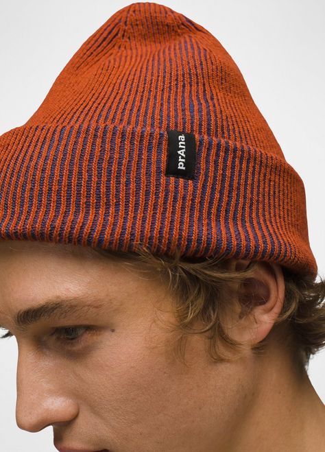 Essential prAna comfort in a soft knit beanie made from mostly recycled materials. Beanie Men, Men's Beanies, Mens Beanie, Knit Hats, Style Change, Pom Beanie, Knit Beanie, Soft Knits, Recycled Materials