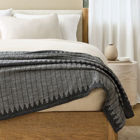 Reversible Woven Bed Blanket | West Elm Woven Bed, Modern Throw Blanket, Herringbone Blanket, Velvet Duvet, West Elm Kids, Solid Quilt, Quilted Sham, Linen Duvet Covers, Linen Duvet