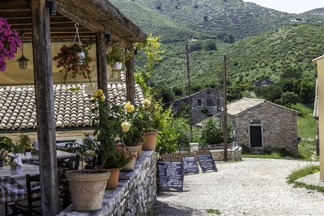 Old Perithia, Corfu | Guide to the Ionian Islands | The Thinking Traveller Rovinia Beach Corfu, Durrells In Corfu, Corfu Monastery, Greek Streets, Paleokastritsa Corfu, Hillside Village, Old Perithia Corfu, Corfu Town, Corfu Island