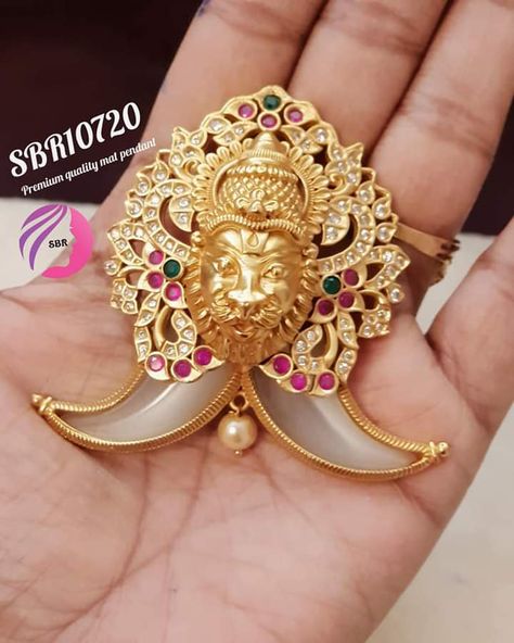 God Narasimha Swamy, Nail Jewellery, Narasimha Swamy, Gold Pendants For Men, Ruby Jewelry Necklaces, Kids Gold Jewelry, Indian Designs, Jewelry Knowledge, Gold Pearl Jewelry