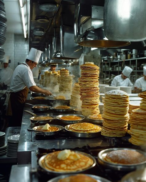 In New York, there are famous pancake houses called “Silver Stacks,” known for their gigantic stacks of pancakes. The restaurants’ shiny silver interiors and exteriors make them stand out, and people often spot them from afar. Not only do they have silver delivery cars bringing pancakes straight to people’s doors, they also have pancake trams where you can enjoy your stacks right on board. The delicious aroma of their pancakes and the sight of the iconic silver restaurants never fail to excit... Pancake House Aesthetic, Pancake Shop, Pancake Restaurant, Pancake Bar, Helena Hunting, Pancake House, Side Return, Pancake Stack, How To Make Pancakes