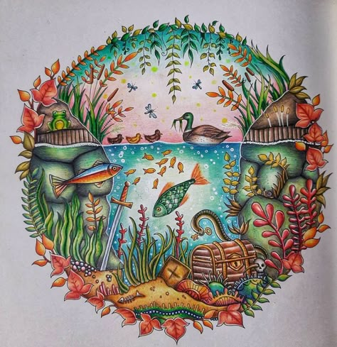 Enchanted Forest • Instagram Enchanted Forest Johanna Basford, Enchanted Forest Coloring Book Johanna Basford, Basford Enchanted Forest, Forest Coloring Book, Forest Coloring, Enchanted Forest Coloring Book, Johanna Basford Enchanted Forest, Enchanted Forest Coloring, Forest Color