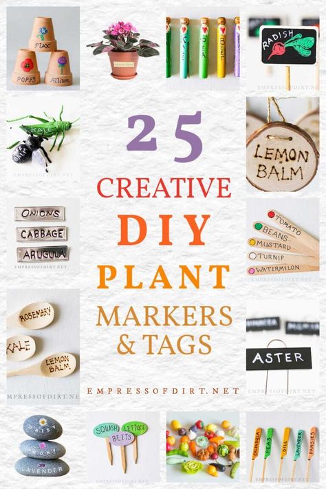 Plant Tags Diy, Plant Markers Diy, Diy Plant Markers, Garden Markers Diy, Vegetable Garden Markers, Garden Plant Markers, Vegetable Planting, Diy Marker, Garden Tags