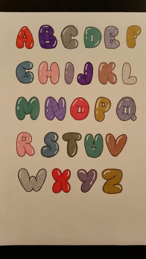 Birthday Balloon Drawings Simple, Ballon Font Alphabet, Ballon Letters Drawing, Balloon Font Alphabet, How To Draw Balloon Letters, Balloon Letters Font, Birthday Fonts Alphabet, Ballon Letters Diy, Card Fonts Hand Lettering