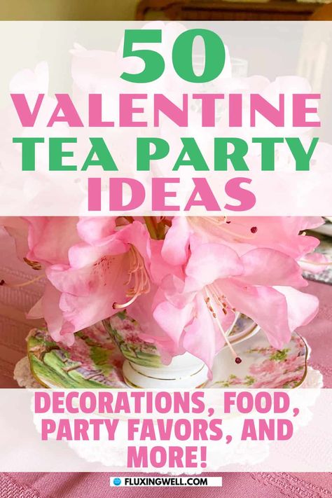 Tea Party Ideas: Discover the best Valentine tea party ideas, including ideas about decorations, food, invitations, games, and party favors. These Valentine’s Day tea party ideas are perfect for baby showers, bridal showers, birthdays, and more! From delightful decor to scrumptious sweets and tea sandwiches, create memorable moments for kids, ladies, and adults alike. Elevate your Valentines Day celebrations with warmth and charm. Start planning your cozy Valentine tea party today! Valentines Day Party Favors For Adults, Valentines Day Party Decorations Diy, Valentine Tea Party Food, Galentine's Tea Party, Valentine Tea Party Kids, Valentines Day Tea Party For Kids, Valentine Tea Party Ideas, Valentine’s Tea Party, Valentine’s Day Tea Party