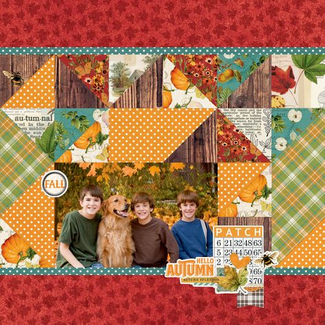 Hello Autumn! - Project Idea - Scrapbook.com Autumn Scrapbook, Fall Scrapbook Layouts, Image Layout, Fall Scrapbook, Simple Stories, Scrapbooking Ideas, Hello Autumn, Picnic Blanket, Outdoor Blanket