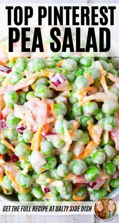 Supper Salad Recipes, Easy Tasty Salad Recipes, Fresh Pea Salad Recipes, Fresh Pea Salad, Pea Salad With Eggs, Fresh Salads Recipes, Pea Salad Recipes Easy, Easy Vegetable Salad, Easy Pea Salad