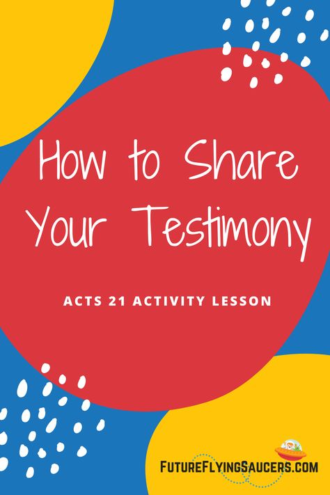 What is a testimony? How do you get one? What should you do with it? Discuss these questions and more with this Acts 21 Bible Activity lesson about Paul in Jerusalem. #BibleLessonForKids #SundaySchool #KidsMinistry #Homeschool