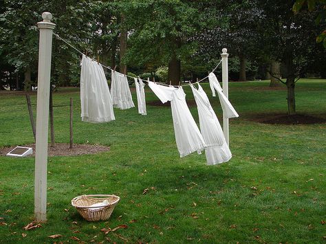 Clothesline    TO ME THIS IS SUCH A BEAUTIFUL PICTURE......BEAUTY IS JUST A WAY YOU PERCEIVE IT......ccp Backyard Clothesline Ideas, Clothesline Aesthetic, Farmhouse Clothesline, Clothesline Ideas Outdoor, Clothes Line Ideas Outdoor, Clothesline Ideas, Outdoor Clothes Lines, Seeking Lavender Lane, Laundry Clothesline