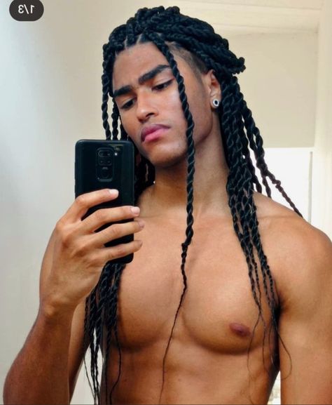 Jace Cameron, Box Braids Men, Long Curly Haircuts, Dreadlock Hairstyles For Men, Light Skin Men, Men's Long Hairstyles, Black Men Hairstyles, Braids With Extensions, Boys Long Hairstyles