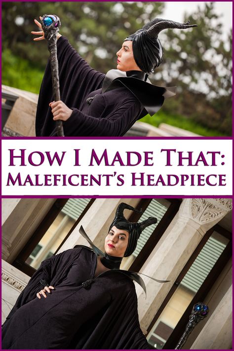 Maleficent's Headpiece - Spandex Simplified Maleficent Headpiece Diy, Malificent Head Piece, Diy Maleficent Horns, Maleficent Headpiece, Maleficent Costume Diy, Nerdy Recipes, Maleficent Wings, Head Peice, Diy Horns