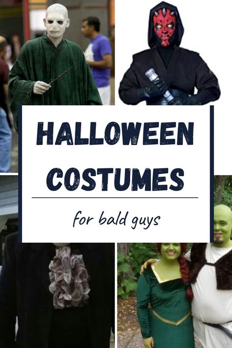 Creative and unique Halloween costumes for bald guys. From easy to elaborate, we have costume ideas for all bald guys Halloween Diy Men, 90s Couples Costumes, Easy Mens Halloween Costumes, Mens Halloween Costumes Diy, Best Mens Costumes, Unique Couples Costumes, Easy Couple Halloween Costumes, Halloween Costumes Diy Couples, Creative Costume