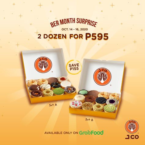 Grab Food Delivery, Jco Donuts, Dozen Donuts, Ber Months, Grab Food, Photoshop Design Ideas, Food Menu Design, Delivery App, Mini Donuts