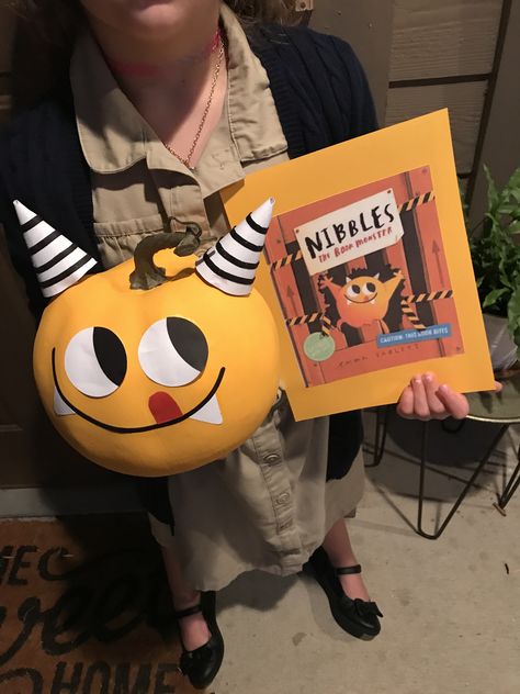 Nibbles the Book Monster Nibbles Book Monster Pumpkin, Nibbles Book Monster Costume, Nibbles The Book Monster Costume, Nibbles The Book Monster, Pumpkin Book Characters, Famous Book Characters, Book Pumpkins, Book Monster, Book Character Pumpkins