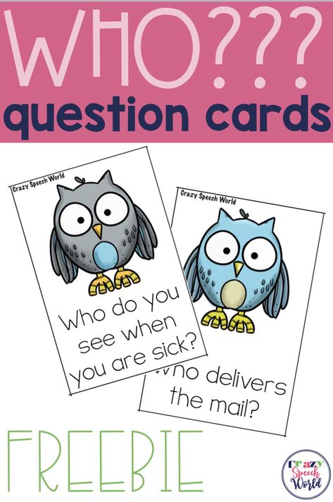 Wh Questions Speech Therapy Free, Who Questions Speech Therapy, Wh Questions Speech Therapy, Speech Therapy Free, Who Questions, Preschool Speech Therapy, School Speech Therapy, Preschool Language, Language Therapy Activities