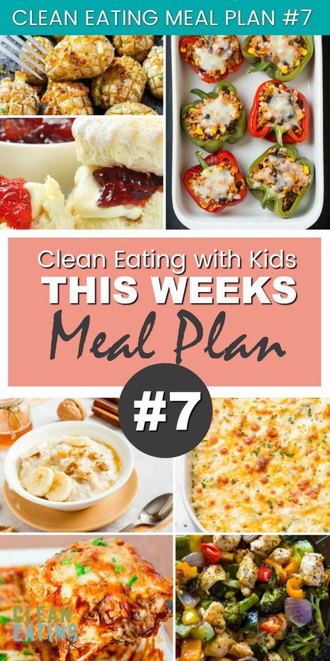 Clean Eating Family Meal Plan #7 Clean Eating Family, Clean Eating Meals, Clean Eating Family Meals, Clean Eating With Kids, 1200 Calorie Diet Meal Plans, Family Meal Plan, Vegan Steak, Clean Eating For Beginners, Healthy Family Dinners