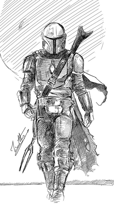 Mandalorian Art, Star Wars Art Drawings, Star Wars Painting, Drawing Stars, Star Wars Drawings, Cuadros Star Wars, Drawing Prompt, Star Wars Artwork, Star Wars Fan Art