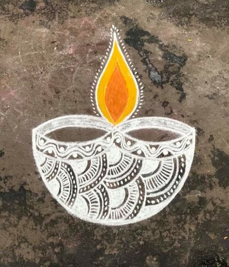 Deepam Kolam, Diwali Diyas, Gond Art, Very Easy Rangoli Designs, Digital Pattern Design, Easy Rangoli Designs Diwali, Rangoli Side Designs, Simple Flower Design, Simple Rangoli Designs Images