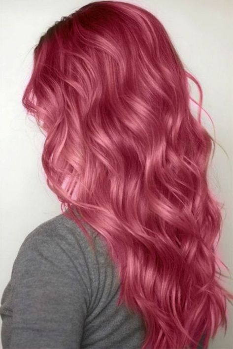 Colorful pink hairstyles (2) Pink Hairstyles, Pink Hair Color, Rainbow Hair Color, Hair Color For Women, Hair Color Pink, Hair Dye Colors, Dye My Hair, Hair Inspiration Color, Hair Inspo Color