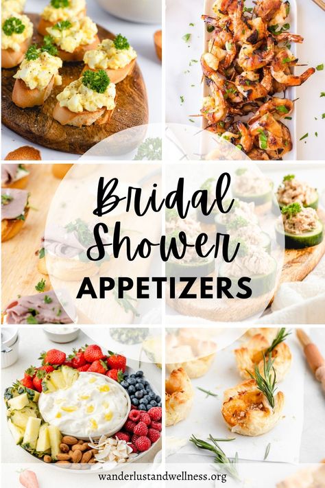 Hosting a bridal shower can be both exciting and overwhelming, especially when it comes to deciding on the menu. Appetizers are a great way to satisfy your guests' taste buds without filling them up before the main course. And with so many delicious options to choose from, it can be difficult to narrow down the choices. That's why we've put together this collection of the best bridal shower appetizers to help you plan the perfect menu for your event! Appetizers For Bridal Shower Easy, Bridal Shower Party Food, Savory Bridal Shower Appetizers, Appetizers For Ladies Luncheon, Appetizer Bridal Shower Ideas, Appetizer For Bridal Party, Wedding Shower Orderves, Bridal Party Appetizers, Bridal Shower Crockpot Food