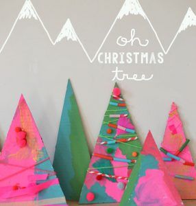 Cardboard Christmas Tree, Art Christmas Tree, Oh Christmas Tree, Christmas Tree Art, Art Bar, Christmas Tree Crafts, Preschool Christmas, Toddler Art, Toddler Christmas