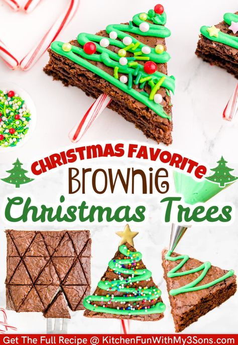 Cozy Christmas Aesthetic, Tree Brownies, Christmas Desserts Kids, Fun Holiday Food, Perfect Christmas Dessert, Christmas Tree Brownies, Easy Christmas Tree, Christmas Brownies, Best Christmas Desserts