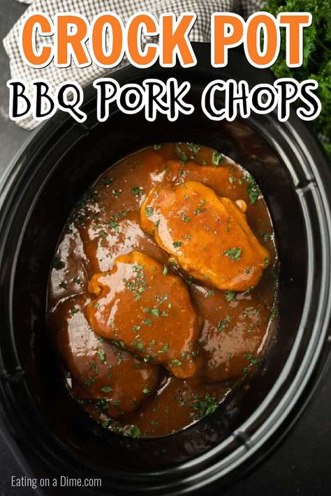 Slow Cooker Pork Chops Recipes, Honey Pork Chops, Honey Garlic Pork, Garlic Pork Chops, Boneless Pork Chop Recipes, Pork Chop Recipes Crockpot, Garlic Pork, Honey Garlic Pork Chops, Bbq Pork Chops