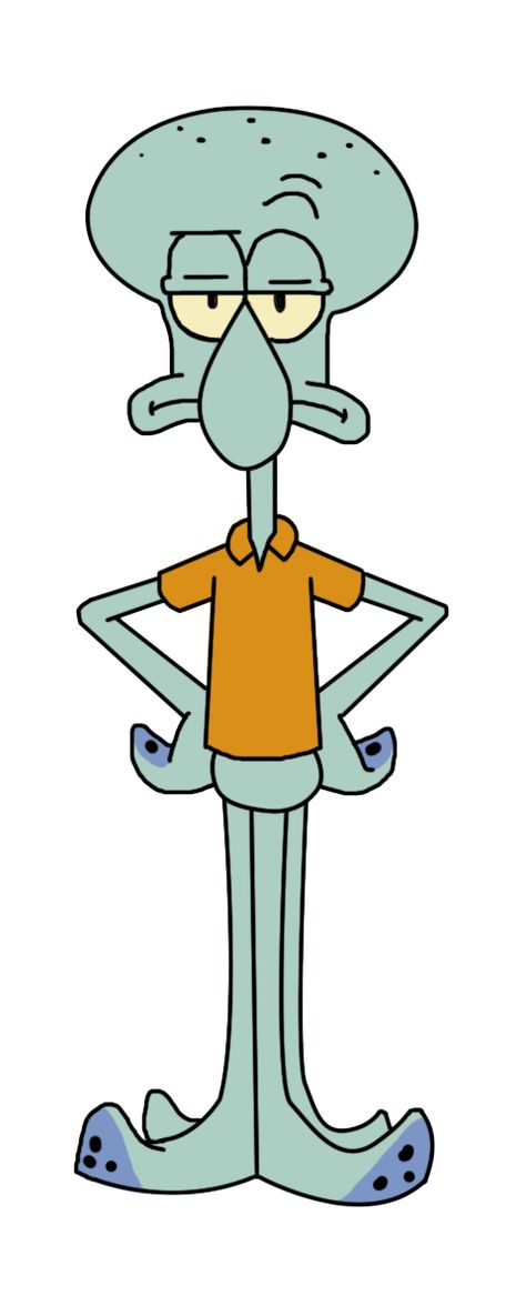 Squidward Tentacles is an octopus (not a squid, contrary to his name) that works at the Krusty Krab. He has a mixed relationship with SpongeBob SquarePants and Patrick Star. He is an octopus with six tentacles - four legs and two arms. He is the cashier at the Krusty Krab. He lives in the same neighborhood as SpongeBob and Patrick, who greatly annoy him. Sometimes Squidward has shown moments of pure anger at them but has been nice before. He once sold Gary the Snail for drug money in order to fu Spongebob Squarepants Drawing, Squidward Art, Squidward Painting, Bugs Bunny Drawing, Spongebob Characters, The Krusty Krab, Spongebob Squidward, Krusty Krab, Spongebob Drawings