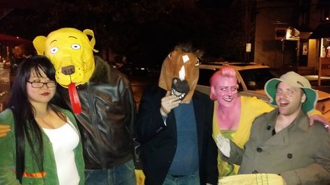 Bojack Horseman Cosplay, Bojack Horseman Costume, Trio Halloween Costumes, Bojack Horseman, Funny Horse, Group Costumes, Halloween Inspo, Cute Cosplay, Dark Photography