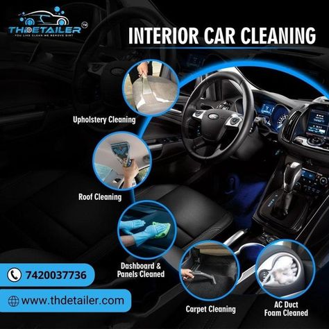 Detail Car Wash, Car Detailing Interior, Car Cleaning Services, Car Wash Business, Car Wash Services, Car Coating, Inside Car, Ads Creative Advertising Ideas, Cleaning Car Interior