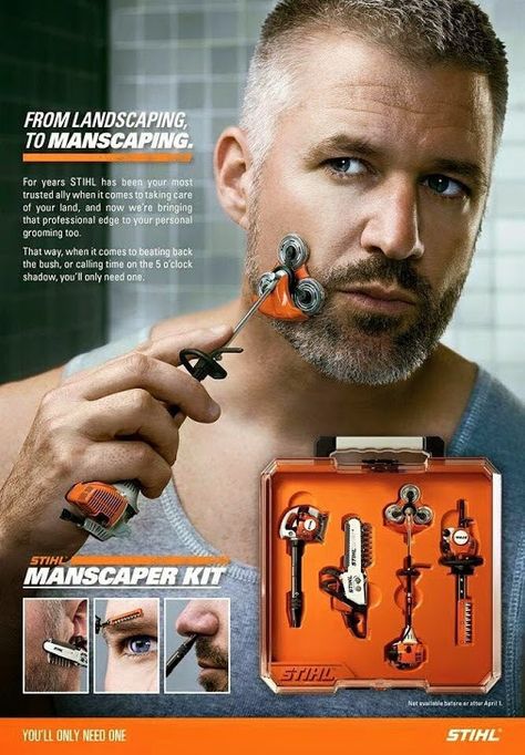 STIHL Manscaping Kit Personal Grooming, Take My Money, Parkour, Cool Inventions, Shaving, The Man, Cool Things To Buy, A Man, Funny Pictures