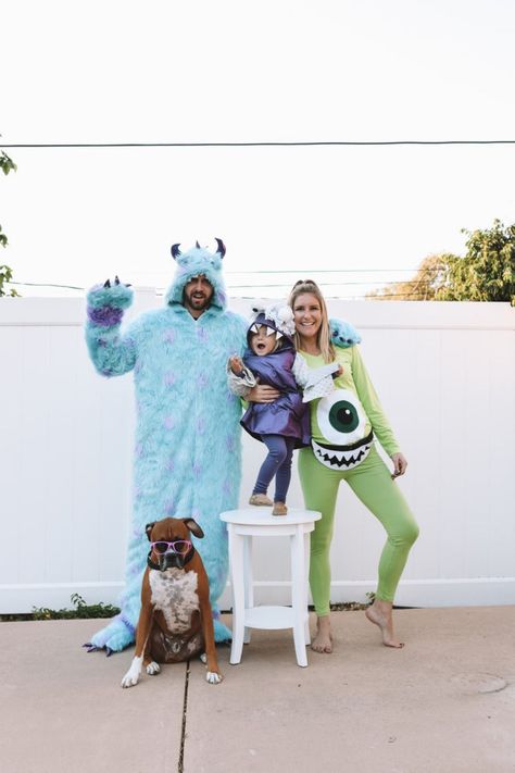 Family Of 3 Halloween Costumes, Pregnancy Halloween Costumes, Monsters Inc Halloween Costumes, 3 Halloween Costumes, Matching Family Halloween Costumes, Monsters Inc Halloween, Stranger Things Halloween Costume, Family Themed Halloween Costumes, First Halloween Costumes