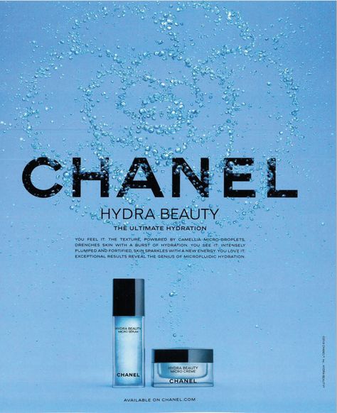 CHANEL - Hydra Beauty Perfume Ads, Chanel Hydra Beauty, Perfume Ad, Chanel, How Are You Feeling, Sparkle, Skin Care, Texture, Feelings