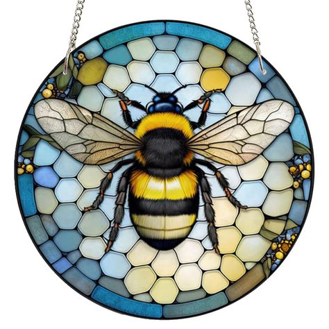 PRICES MAY VARY. 【Vivid Bee 】This bee hanging decoration is inspired by nature, and the insect window hanging are bright and colorful. The perfect display of vivid bees is very suitable for insect-related themes and bee insect lovers. 【Acrylic Art】The creative bee stained wall decor is made of high quality acrylic material and is neither a stained glass window hanging nor a sun catcher, the sunlight cannot penetrate.Its bright colors and exquisite painted patterns are beautiful home art decorati Bee Wall Decor, Bumble Bee Decor, Bumblebee Decor, Bumble Bee Decorations, Bee Sweet, Decor Birthday Party, Honey Bee Decor, Honeycomb Decorations, Bee Wall