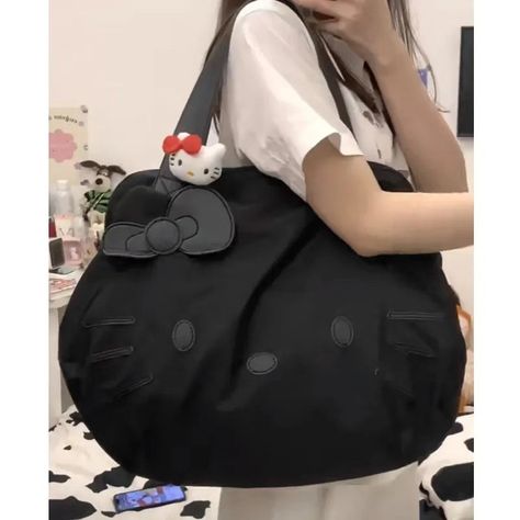 Sanrio Black Hello Kitty One Shoulder Crossbody Bag | Large Capacity Tote Bag https://kyoota.com/products/sanrio-black-hello-kitty-one-shoulder-crossbody-bag-large-capacity-tote-bag Kyoota #Hot Black Hello Kitty, Diy Hello Kitty, Hello Kitty Plush, Off Black, Color Set, Large Bags, Crossbody Shoulder Bag, Fashion Games, Travel Bag